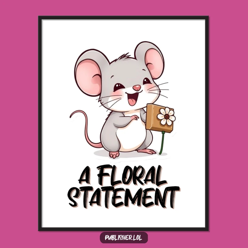 Funny Mouse Crafting Poster: Decorate Your Creative Space