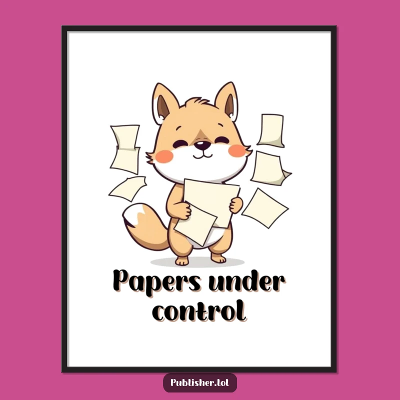 Funny Multitasking Animal Poster: Inspire Your Workspace with Humor