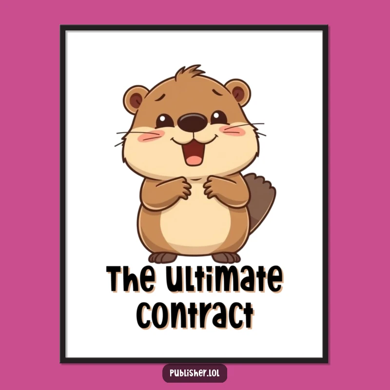 Funny Beaver Deal Poster - Motivational Business Humor for Your Walls