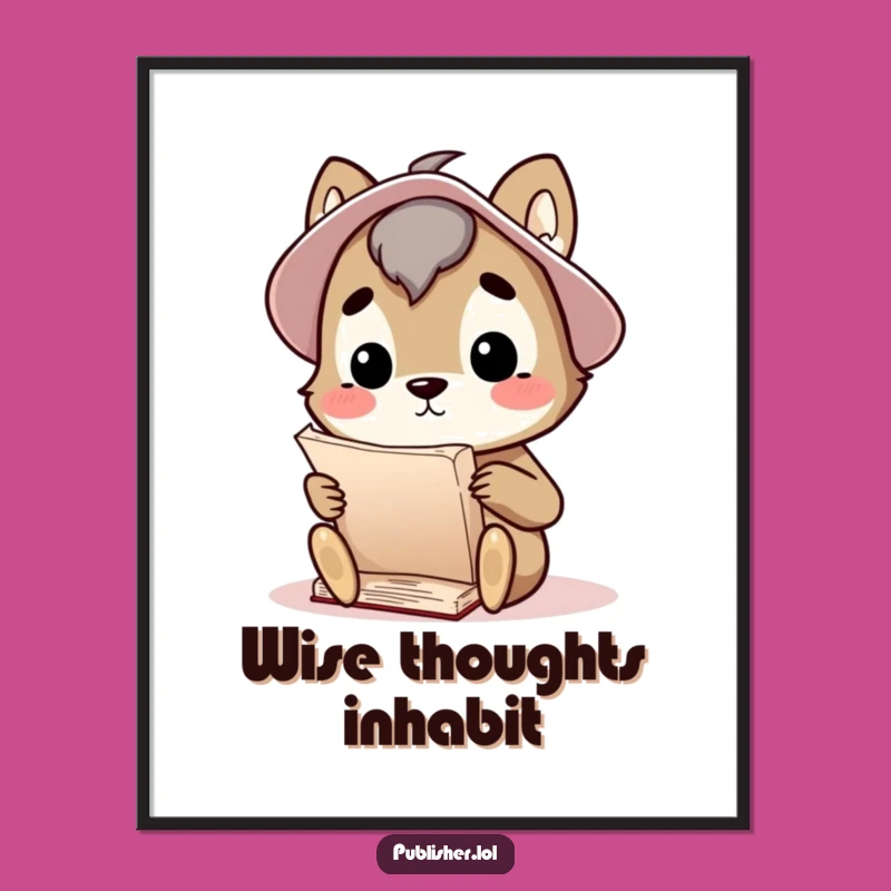 Funny Scholar Animal Poster: Inspire Your Study Space