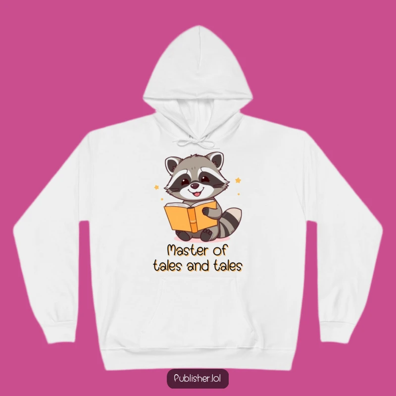 Cozy Funny Raccoon Hoodie: Enthusiastic Book Binder Gift for Cozy Readers