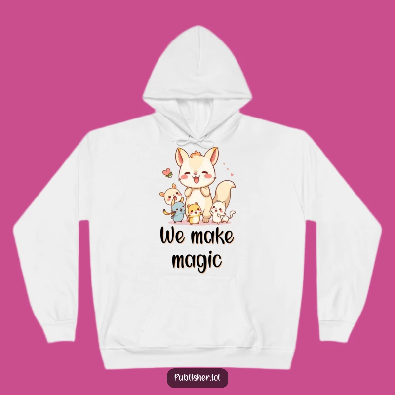 Cozy Funny Teamwork Animal Hoodie: Stay Warm with Your Crew