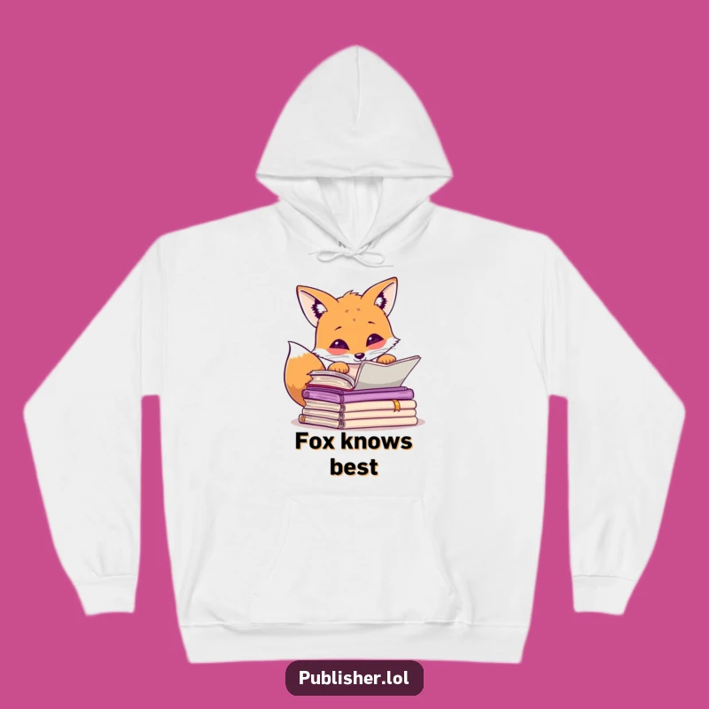Funny Fox Manuscript Hoodie: Cozy Up For Deep Thoughts!