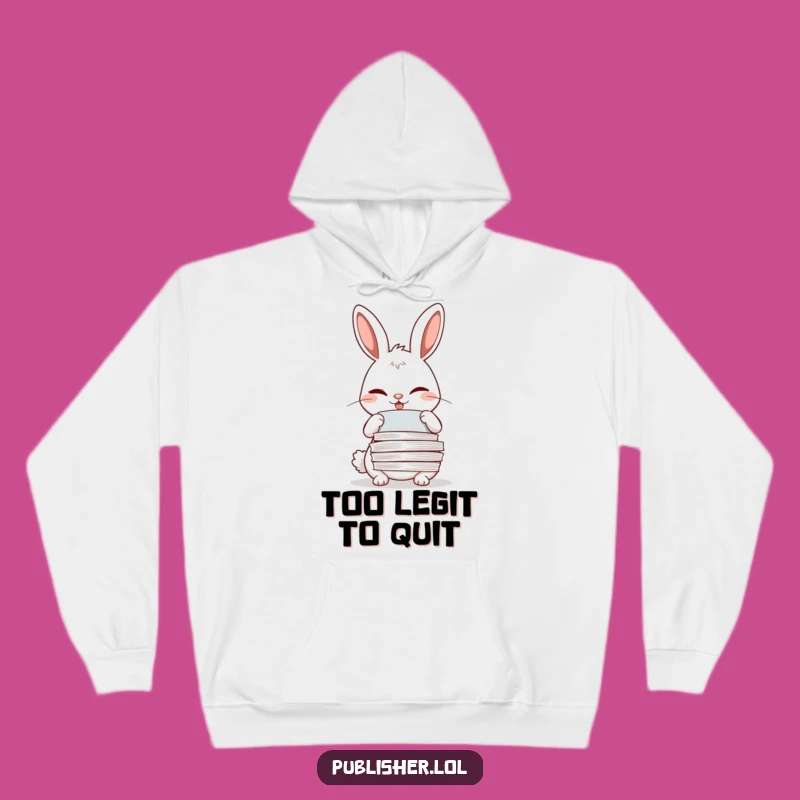 Funny Winking Rabbit Hoodie: Cozy Meticulous Office Humor for a Perfect Gift