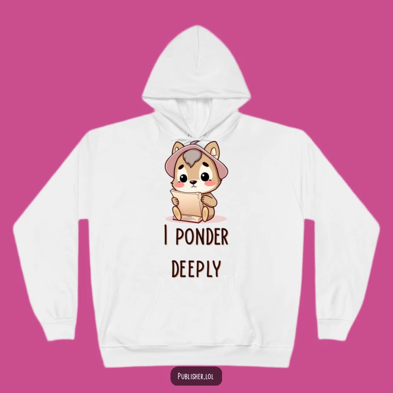 Cozy Funny Scholar Animal Hoodie: Stay Warm While You Ponder