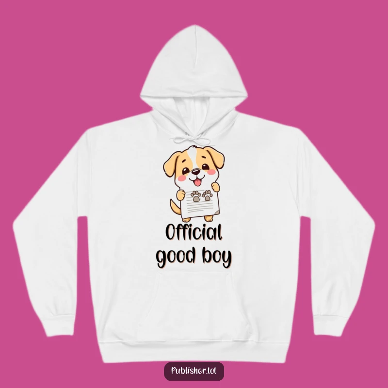 Cozy Funny Dog Approval Hoodie: Warm Comfort with a Paw Print