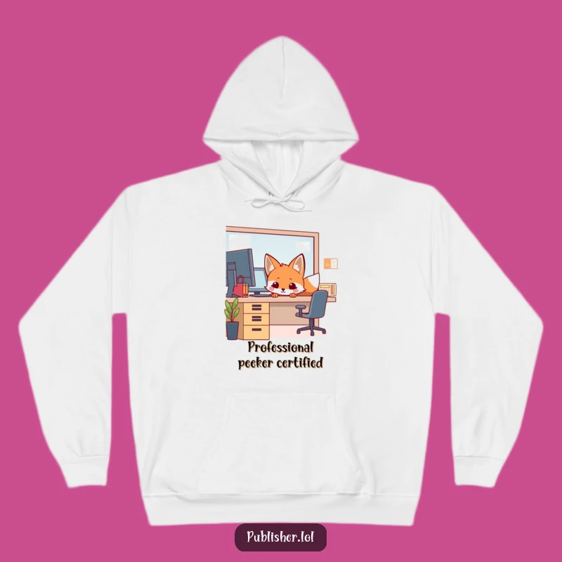 Funny Cozy Fox Hoodie - Warm and Witty Office Desk Companion Gift