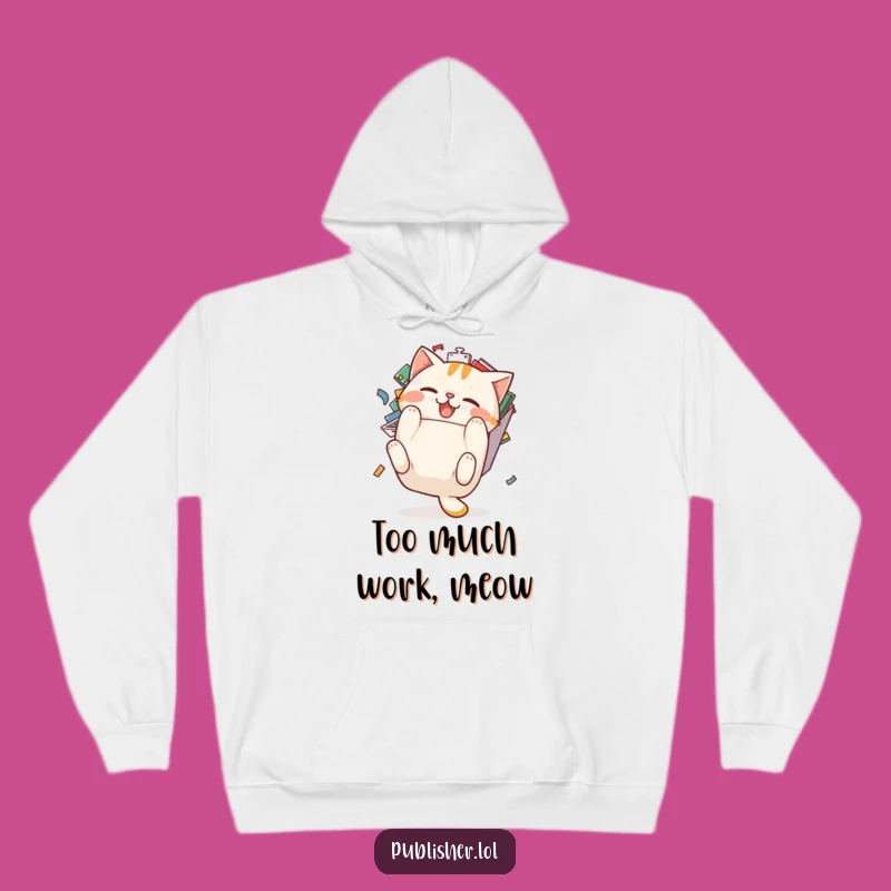 Funny Cat Tumbles Inbox Hoodie: Cozy Overload and Hilarious Office Gift