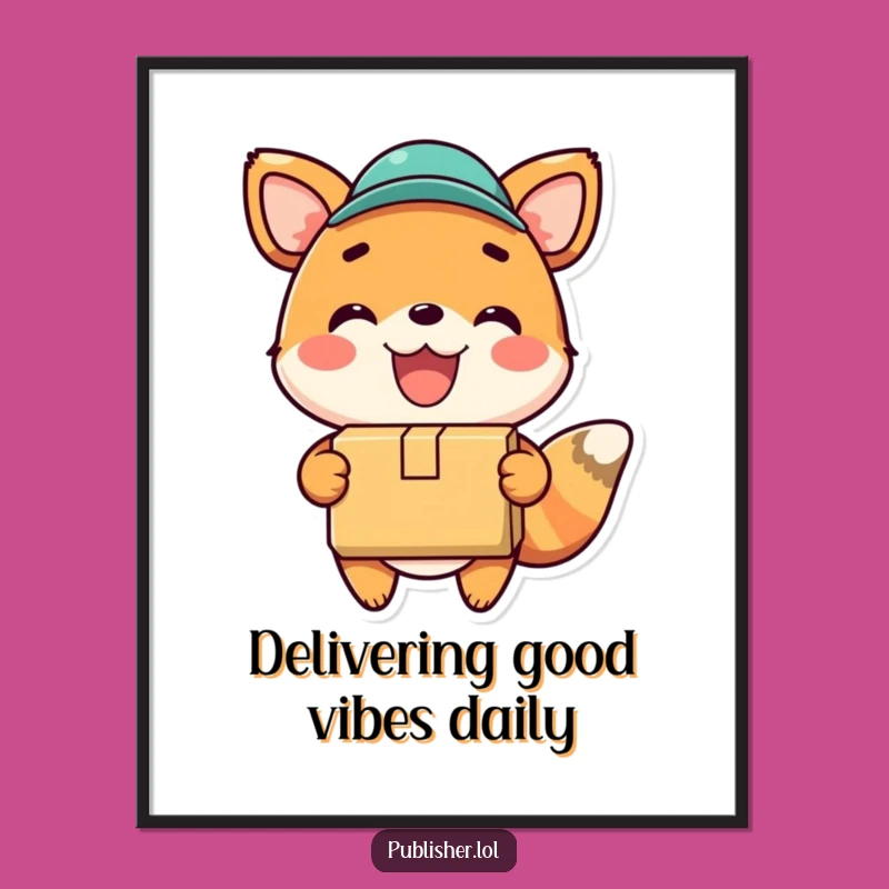 Free Printable Wall Art: Cheerful Delivery Animal Package Art Downloadable Decor
