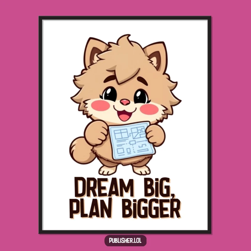 Free Printable Funny Wall Art: Enthusiastic Blueprint Animal Humorous Downloadable Decor