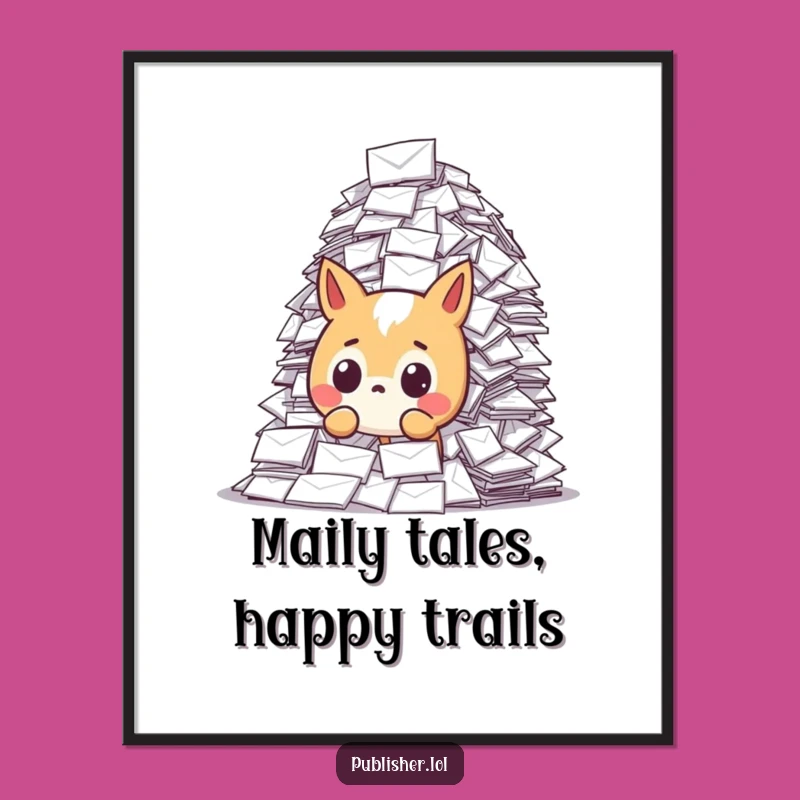 Funny Free Printable Wall Art: Surprised Mail Animal, Downloadable Decor!