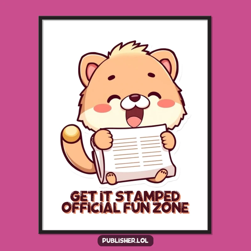 Free Printable Wall Art: Stamping Animal Humor for Your Officially Awesome Space