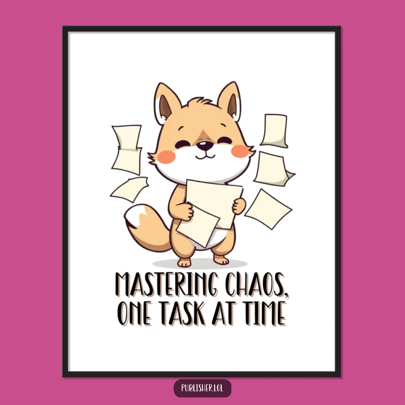 Humorous Free Printable Wall Art: Paper-Taming Animal, Quirky Downloadable Decor for Busy Bees