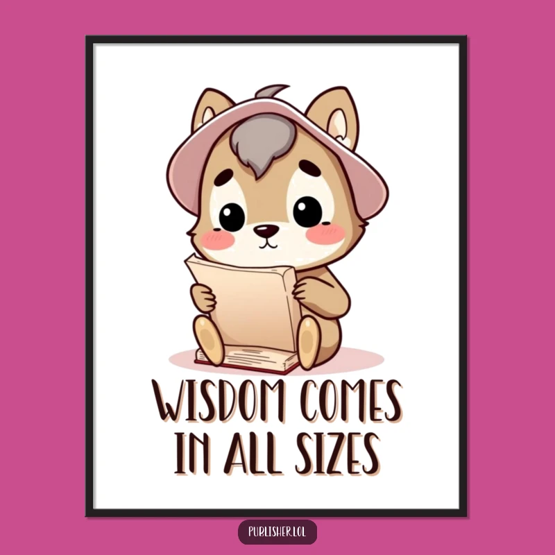 Intellectual Free Printable Wall Art: Manuscript Animal, Quirky Downloadable Decor for Book Lovers