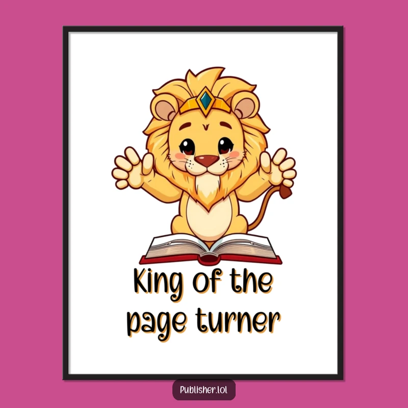 Regal Wisdom Free Printable Wall Art: Lion's Authoritative Book Decor