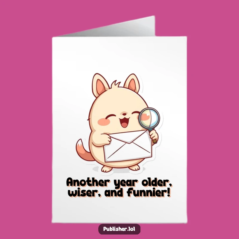 Free Printable Birthday Card: Funny Animal Letter Inspection, Unique Downloadable Gift for a Special Day