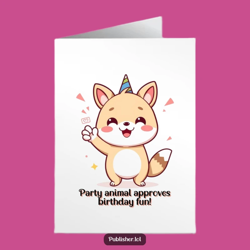Free Printable Birthday Card: Funny Animal Stamp Approval, Hilarious Downloadable Gift