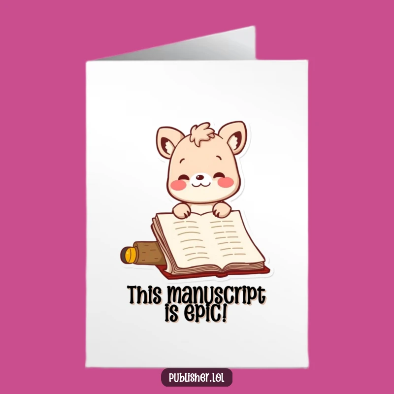 Free Printable Birthday Card: Nodding Animal, Funny Manuscript Approval, Downloadable Gift!