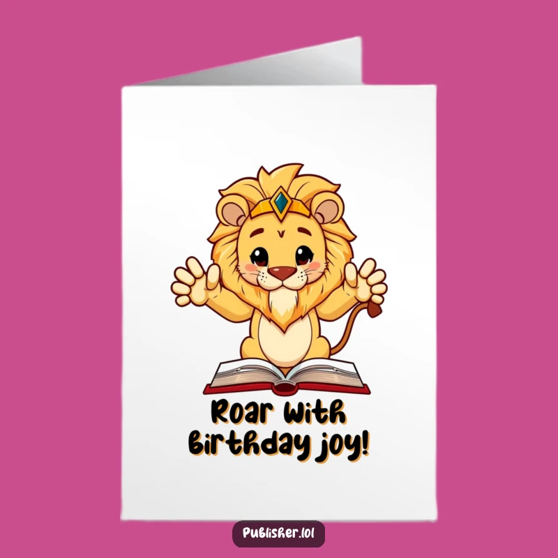 Roaring Good Birthday: Free Printable Card - Regal Lion Authoritative Gift
