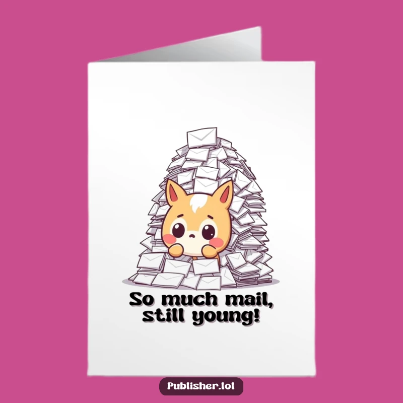 Free Printable Birthday Card: Surprised Mail Animal, Funny Downloadable Gift for Them!