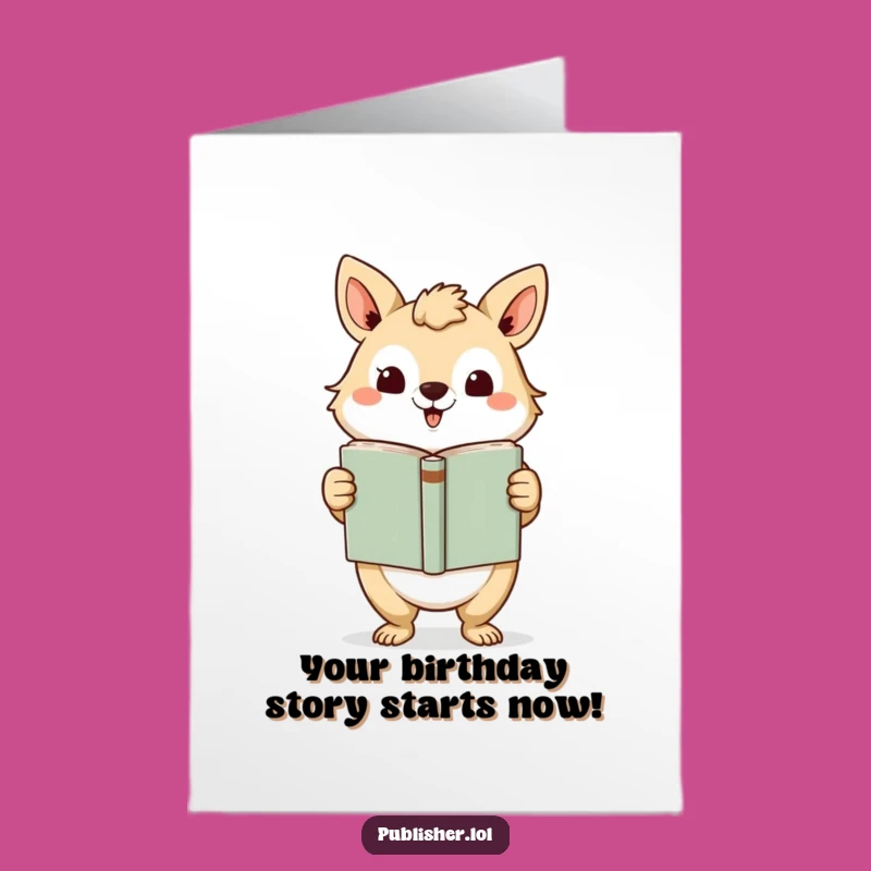 Free Printable Birthday Card: Animal Author Presents Book Funny Downloadable Gift