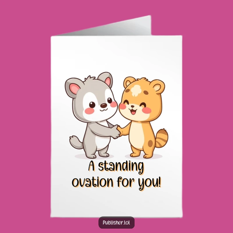 Free Printable Congrats Card: Animal & Author, Funny Achievement Downloadable Gift