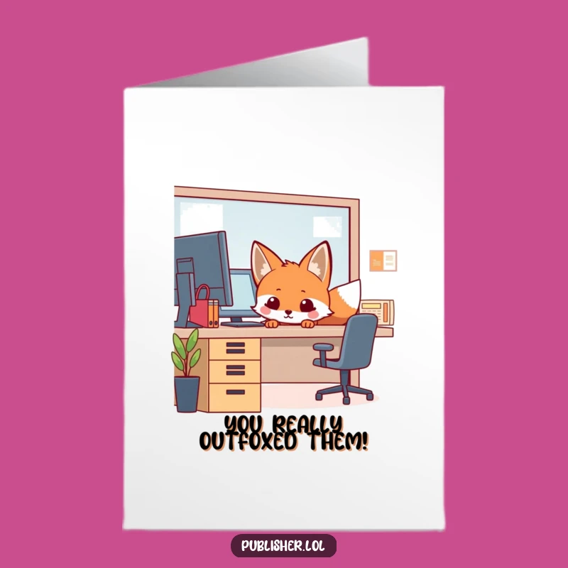 Free Printable Fox Congratulations Card - DIY Downloadable & Print at Home