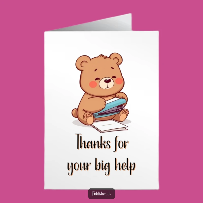 Free Printable Bear Thank You Card - Thanks for Trying! Downloadable!