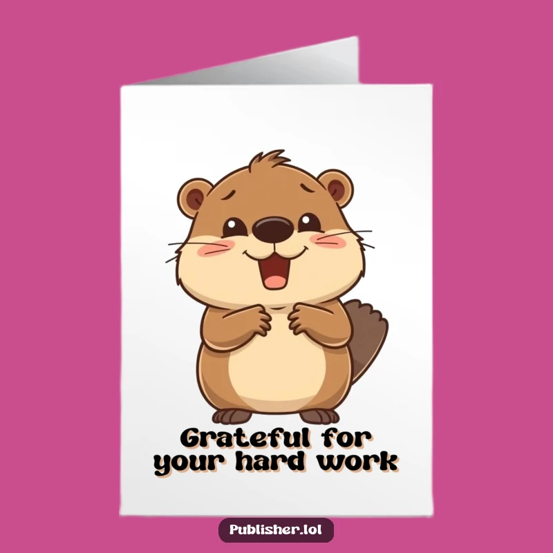 Free Printable Beaver Thank You Card - Appreciate With a Downloadable!