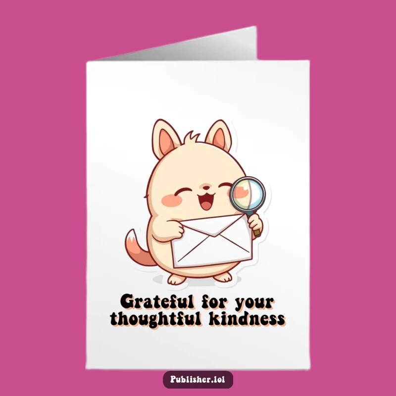 Free Printable Thank You Card: Amusing Animal Letter Analysis, Thoughtful Downloadable Gift of Gratitude
