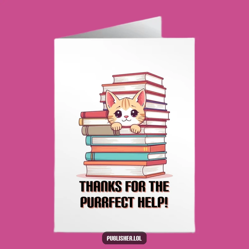 Free Printable Thank You Card: Curious Cat Books - Funny Downloadable Gift