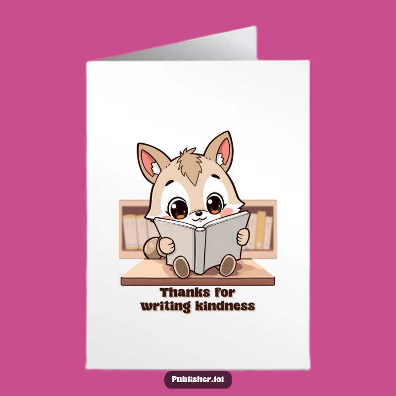 Free Printable Thank You Card: Funny Kawaii Animal Reviews Manuscript, Thoughtful Downloadable Gift