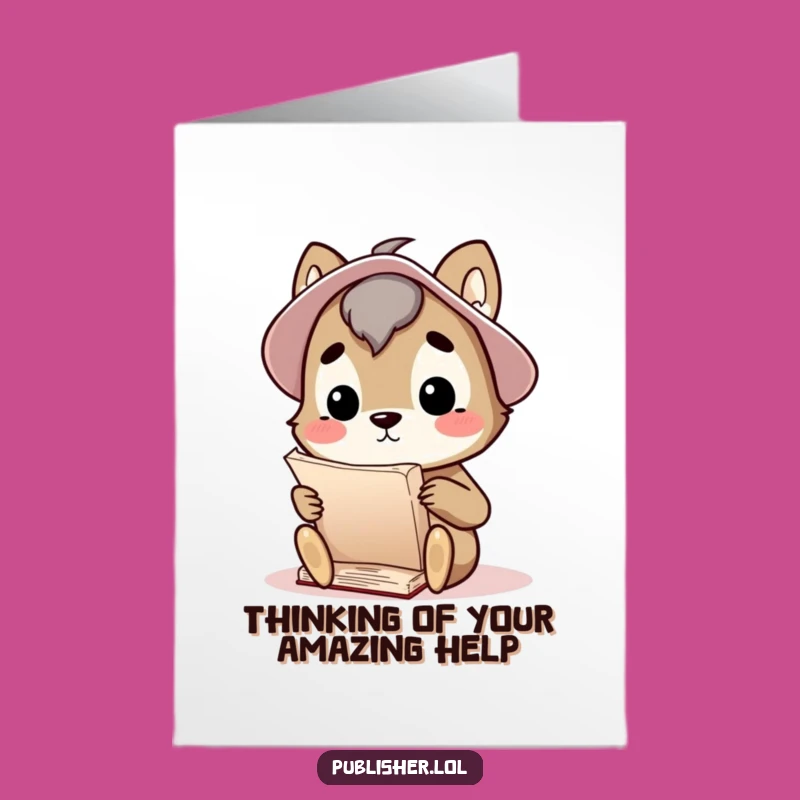 Free Printable Thank You Card: Wise Animal, Considerate Downloadable Gift for Insights