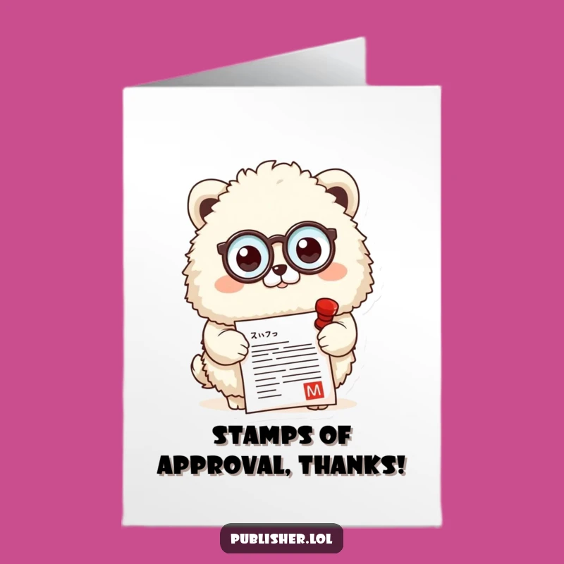 Free Printable Thank You Card: Dapper Animal Monocle Stamp Downloadable Gift