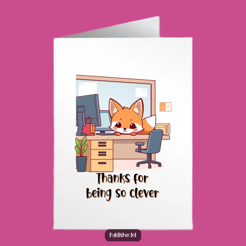 Free Printable Fox Thank You Card - Cute Downloadable & Print at Home