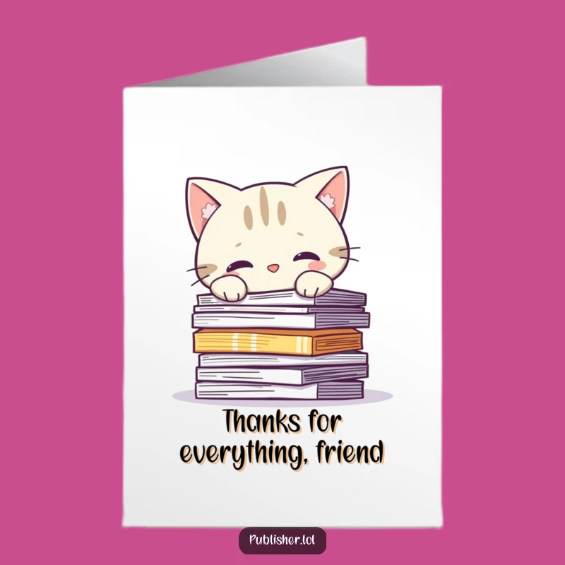 Thanks a Meow-llion: Free Printable Card - Cat's Page Peek Humor