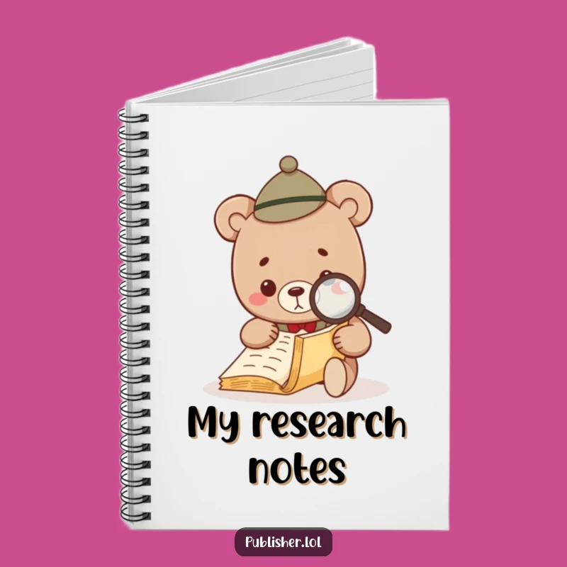 Funny Bear Investigator Notebook - Hilarious Journal for Book Lovers