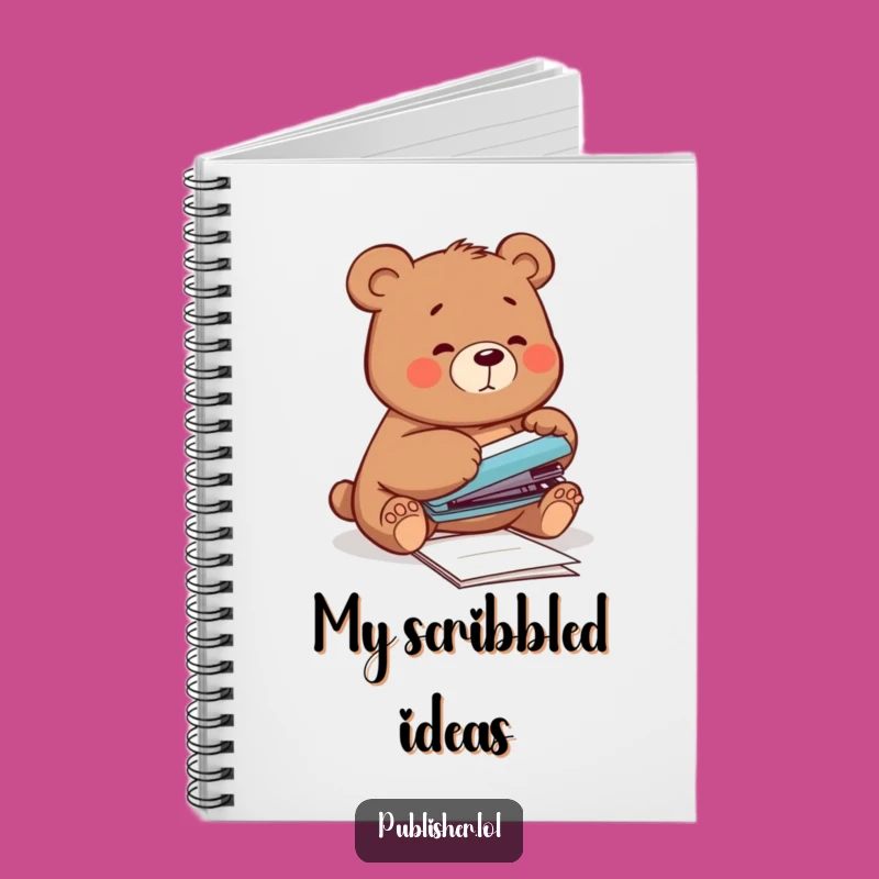 Funny Bear Notebook - Jot Down Ideas with Clumsy Charm
