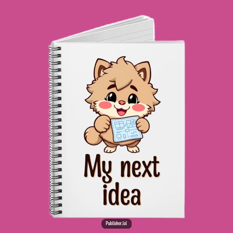 Funny Blueprint Innovator Notebook - Enthusiastic Character Journal, Perfect Funny Gift