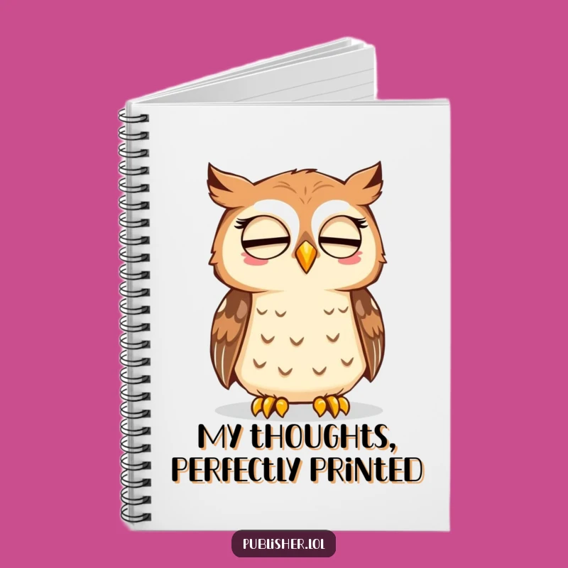 Funny Owl Notebook: Thoughtful Approval Journal for Wise Minds