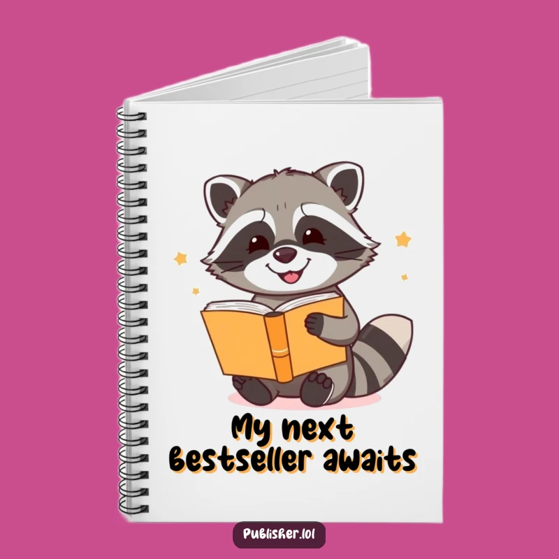 Funny Raccoon Notebook: Enthusiastic Story Binder Journal for Writers