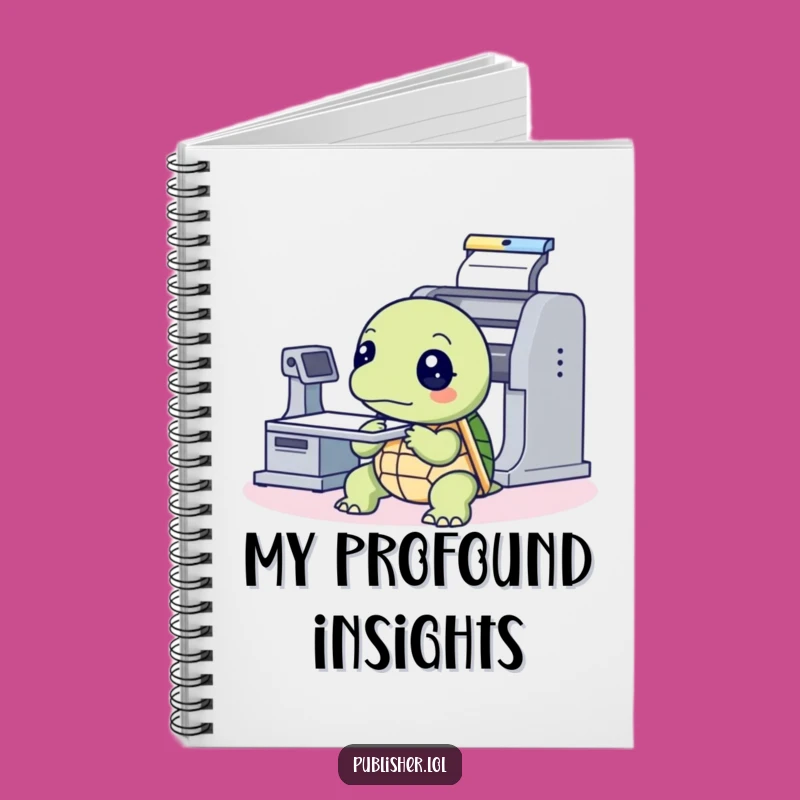 Funny Turtle Notebook - Jot Down Thoughts with Vintage Charm