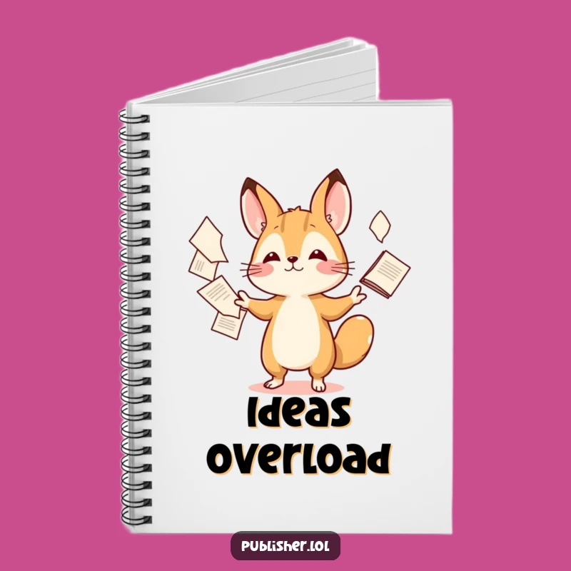 Funny Tiny Animal Juggling Papers Notebook - Organize Your Chaos Hilariously