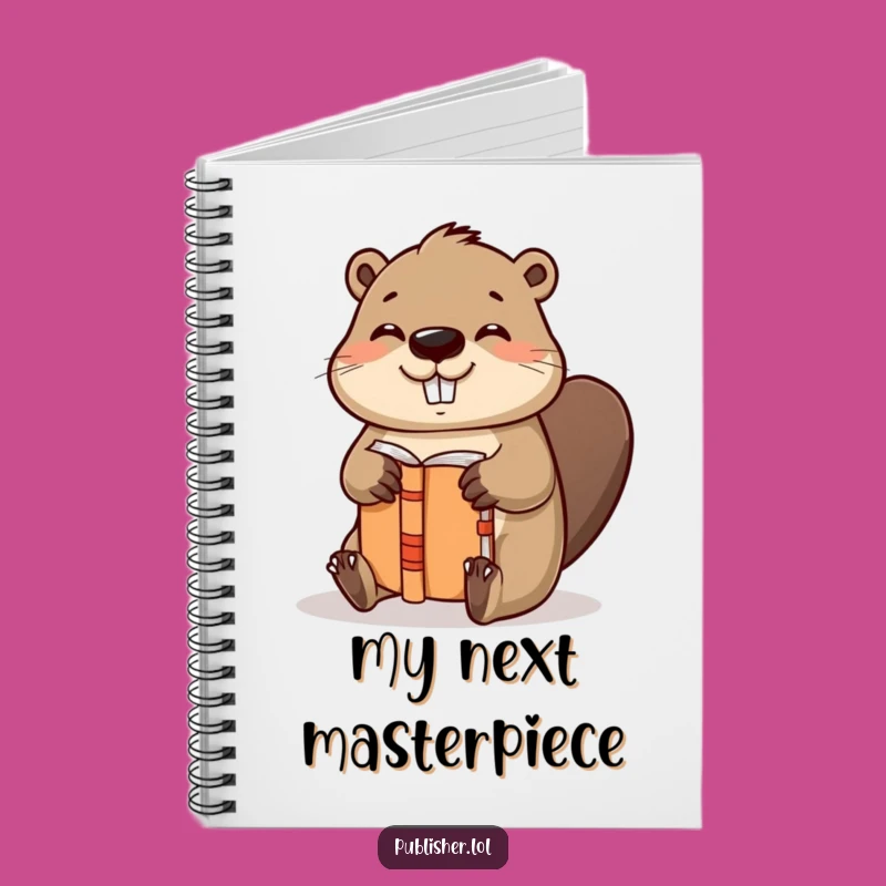 Funny Beaver Bookbinder Notebook - Jot Down Your Masterpieces