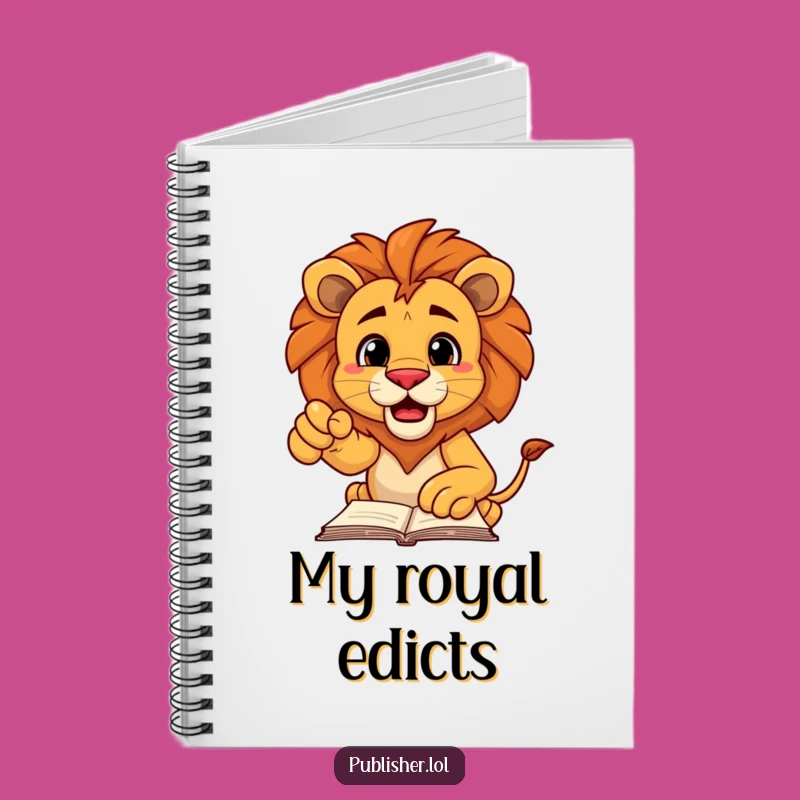 Funny Lion Manuscript Notebook: Jot Down Your Decisive Thoughts with Pride