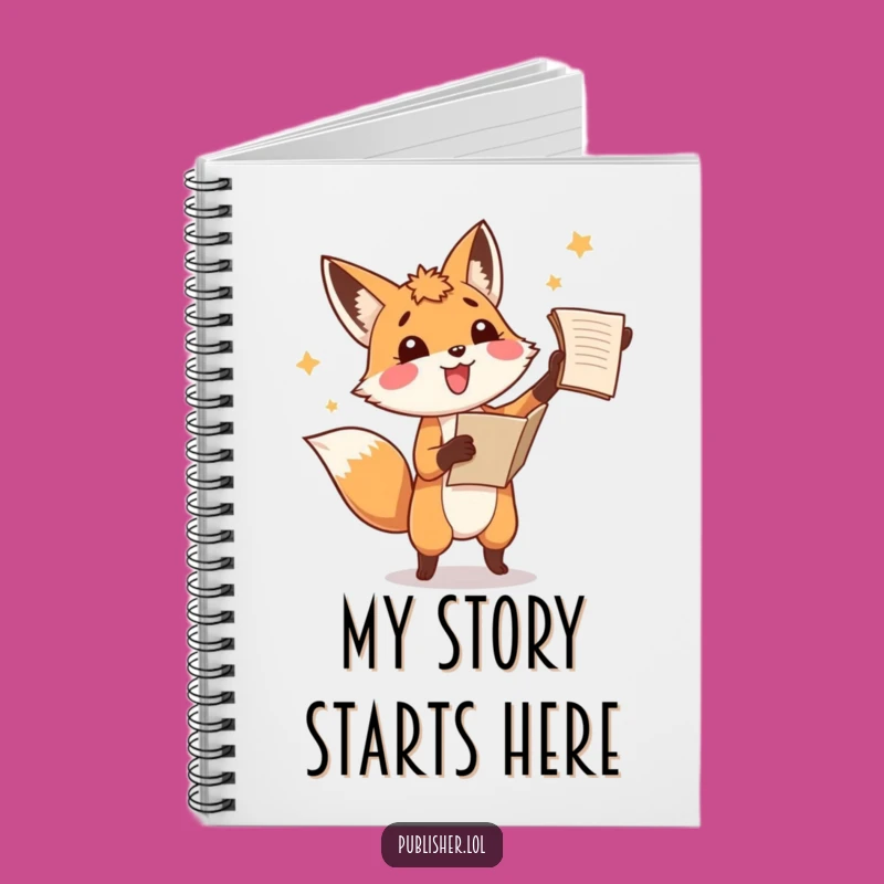 Funny Fox Manuscript Notebook, Amused Writer Journal, Hilarious Diary