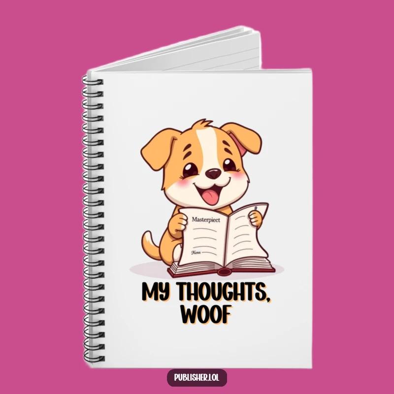 Funny Happy Dog Manuscript Notebook: Journal Your Success with Canine Enthusiasm