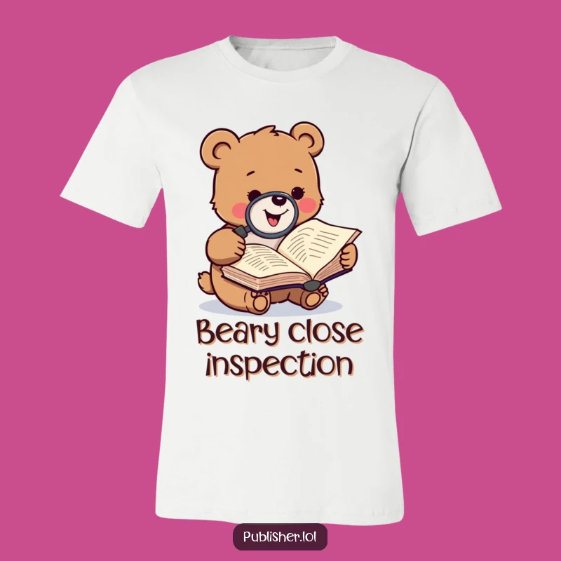 Funny Bear Manuscript T-Shirt: Gleeful Literary Humor Tee for Readers