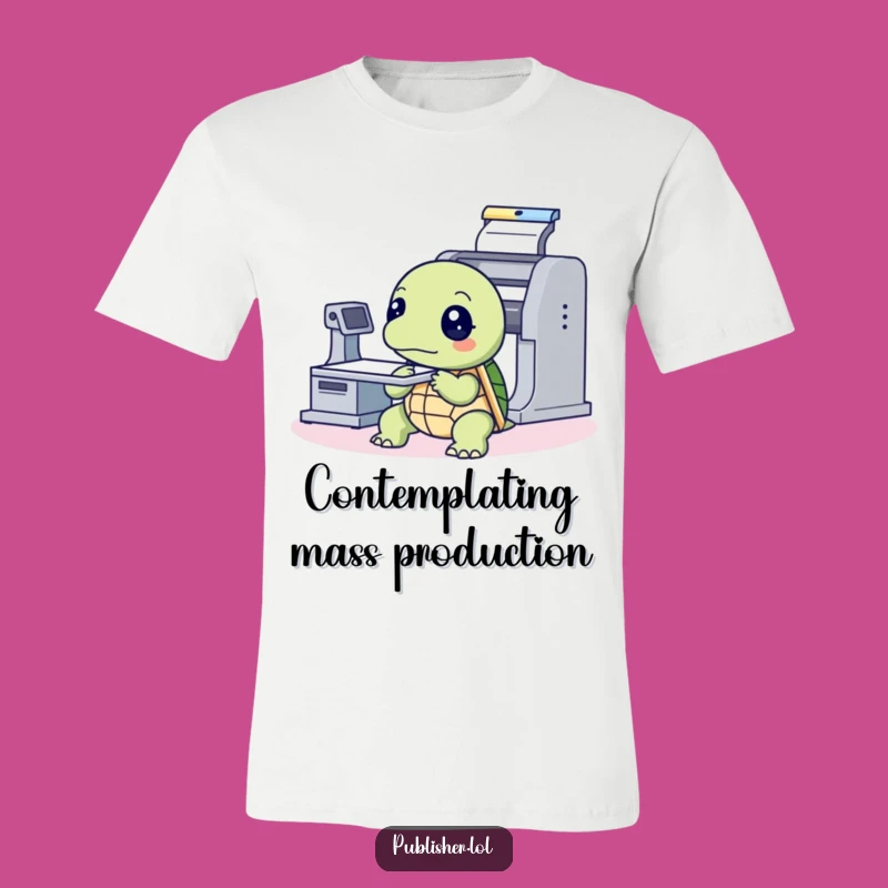 Funny Turtle Innovator T-Shirt - Vintage Printing Press Humor Tee