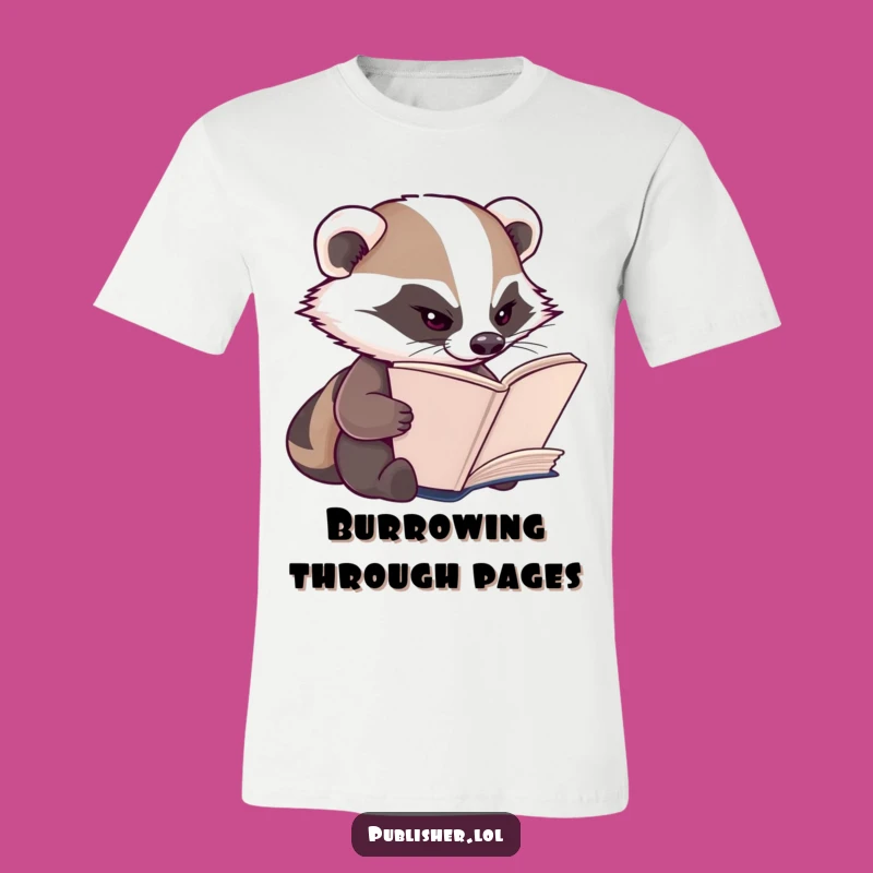 Funny Badger T-Shirt: For the Diligent Bookworm Who Squints with Joy